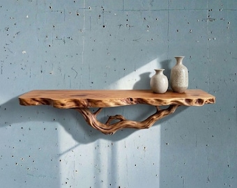 Wandhalterung Bücherregal schwebendes Bücherregal Ast Regal handgefertigt Möbel Kunst Dekor