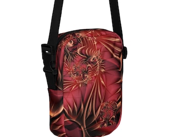 Bolso bandolera Studio Edition "Crimson Flow" - Bolso resistente al agua para festivales