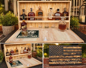 Wall Mounted Hidden Murphy Bar Cabinet