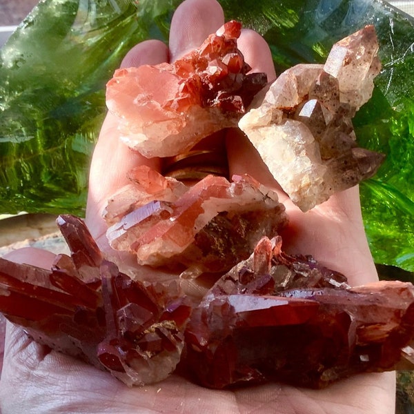 Moroccan Red Quartz Small Clusters Grounding