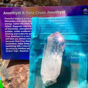 Vera Cruz Amethyst Crystal: Crown Chakra Healing Stone