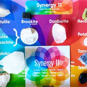Rare Synergy 11 Set with Azeztulite & Certificate of Authenticity, Directions