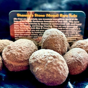 ONE Moqui Shamans Stone Twin Conjoined Male & Femal Medium Size with Pouch Cards