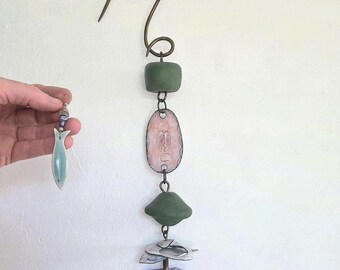 Large Ceramic Seashell Earring Wall Sculpture