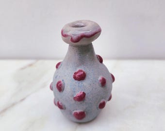 Small Polka Dot Porcelain Bottle