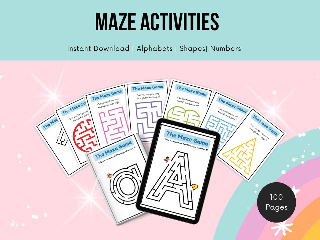 Preschool Maze Activities | Fine Motor Skills, Problem Solving (digital ...