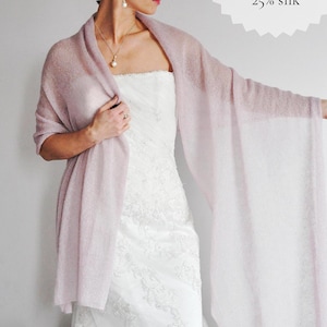 Soft Blush Mohair Silk Wrap for Mature Bride Vow Renewal Ceremony Bridal Cape Minimalist Wedding Stole Handmade Elegant Elopement Cover Up Light Cozy Layer for Second Time Bride Chic Civil Ceremony Look Graceful Modern Wedding Accessory Dusty Rose Color Romantic Feel Elegant silk mohair shawl for woman retro style wedding cover up minimalist wedding wrap knit mohair cape for bride pink pale mountain wedding cover up idea outdoor wedding wrap