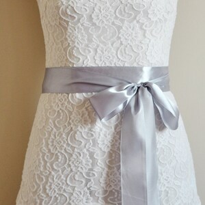 WEDDING belt bridal sash satin ribbon wedding bow bridal ribbon brial belt satin bow 10 colors image 5