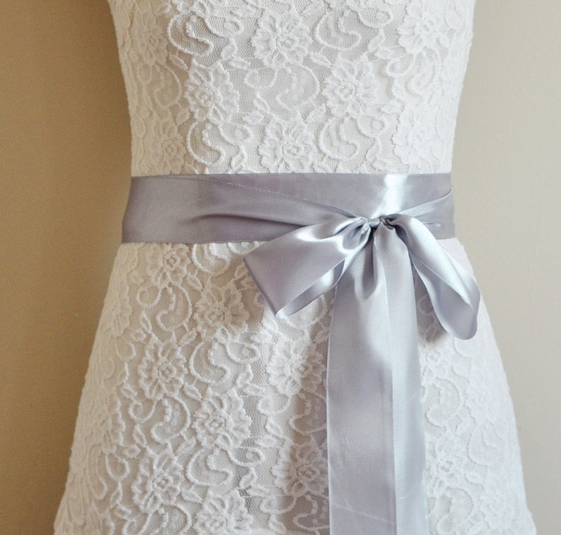 WEDDING belt bridal sash satin ribbon wedding bow bridal ribbon brial belt satin bow 10 colors image 5