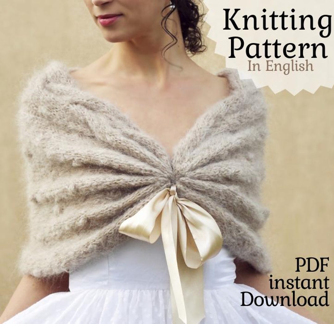 Bridal Cape Knitting Pattern Fast Knit Wedding Wrap PDF Download ...
