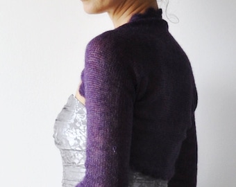Costume intero blu con fantasie viola - taglie forti