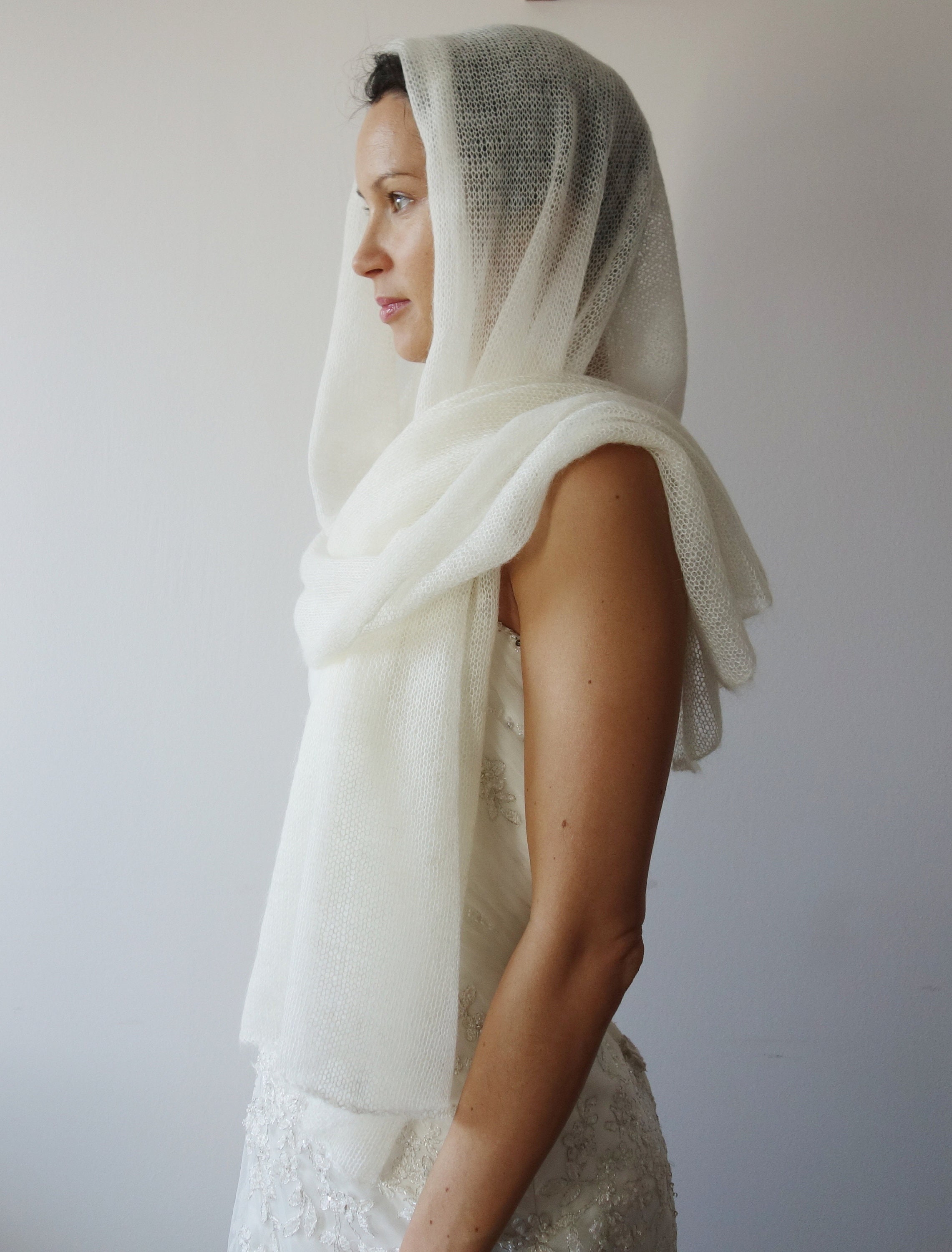 Mohair Shawl for Women Oversized Scarf Silk Shawl Elegant Gift for