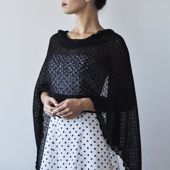 Evening Black Shawl Wrap Black Stole Evening Cover up Fine Wool Shawl Lace Delicat Scarf Wedding Shawl Bolero Carnival Stole Capolet Etsy UK