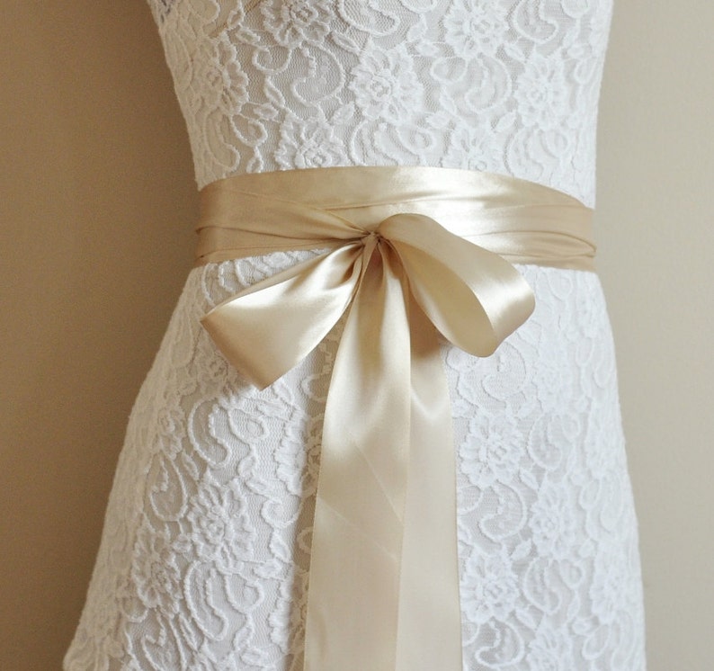 WEDDING belt bridal sash satin ribbon wedding bow bridal ribbon brial belt satin bow 10 colors image 4