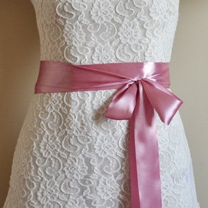 WEDDING belt bridal sash satin ribbon wedding bow bridal ribbon brial belt satin bow 10 colors image 6