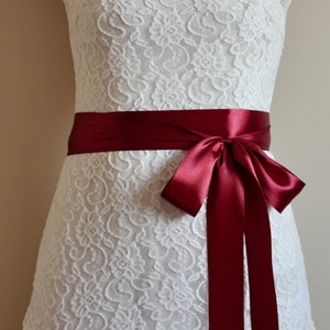 WEDDING belt bridal sash satin ribbon wedding bow bridal ribbon brial belt satin bow 10 colors image 7