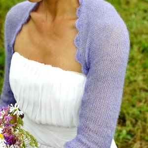 wedding shrug, bridal bolero jacket, knit bolero made of mohair and silk, bridesmaids cardigan, wrap for women