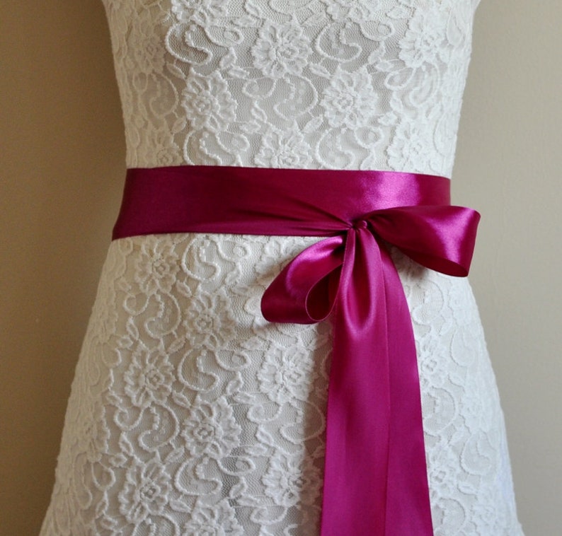 WEDDING belt bridal sash satin ribbon wedding bow bridal ribbon brial belt satin bow 10 colors image 9