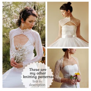 AleksandraSocchańczak knitting pattern white fashion bridal crochet pattern bolero