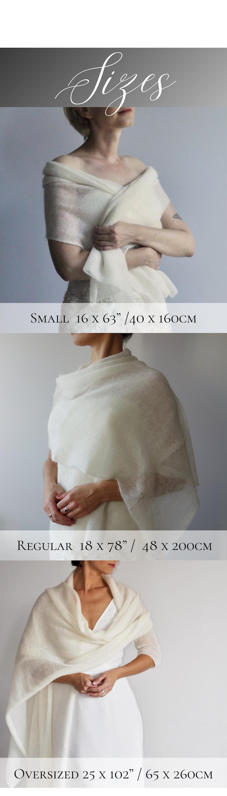 custom size wedding shawl