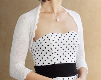 Wedding Bolero Jacket Bride Minimalistic Sweater Bridal Shrug Ivory Knit Alpaca Evening Cardigan Wool Sweater Bridesmaid Cover Up Prom Idea