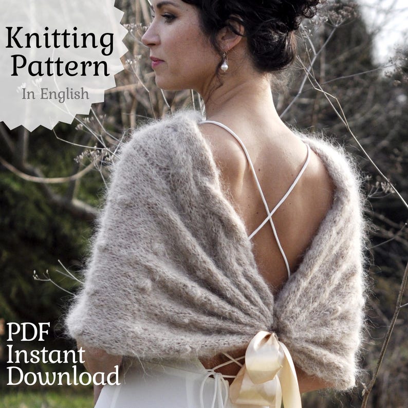 sustainable wedding attire idea tea party reception wedding eco-friendly garment pattern natural fabric bridal coverage outdoor wedding wrap bridal knitting pattern knitted gift for bride