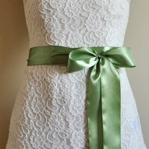 WEDDING belt bridal sash satin ribbon wedding bow bridal ribbon brial belt satin bow 10 colors image 1