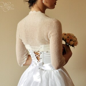 bridal wedding shrug bridal knit bolero ivory wool bolero silk wedding coverup idea