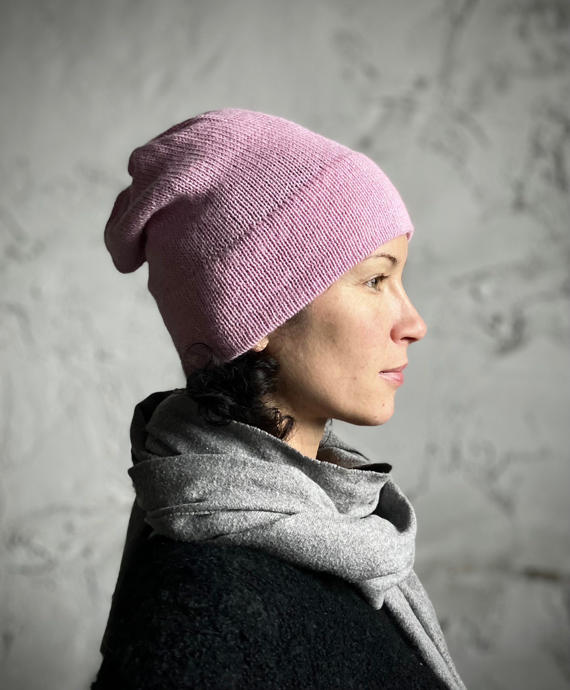 Le Bonnet Amsterdam - Bonnet Laine Et Angora - Gris Clair