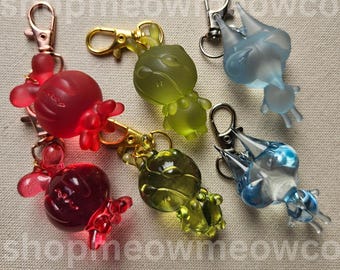 Llavero colorido de mini alienígena / llavero de monstruo de ciencia ficción, accesorio de arte de resina