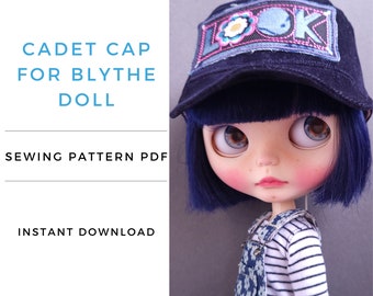Sewing pattern for Blythe Cadet cap, INSTANT DOWNLOAD PDF pattern for Blythe