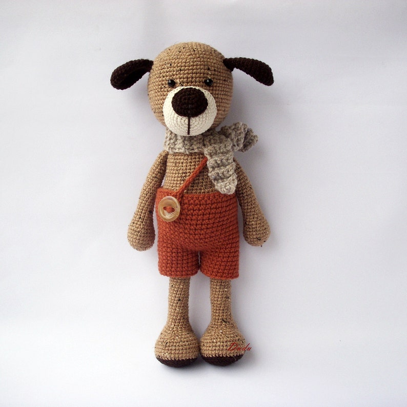 Crocheted Doggie PDF Max the Dog Crochet Pattern Puppy DIY tutorial