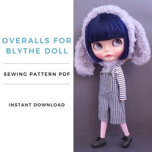 Sewing pattern for Blythe overalls, Instant download PDF pattern for Blythe