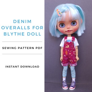 Patron de couture pour salopette en jean Blythe, modèle PDF à téléchargement immédiat pour Blythe