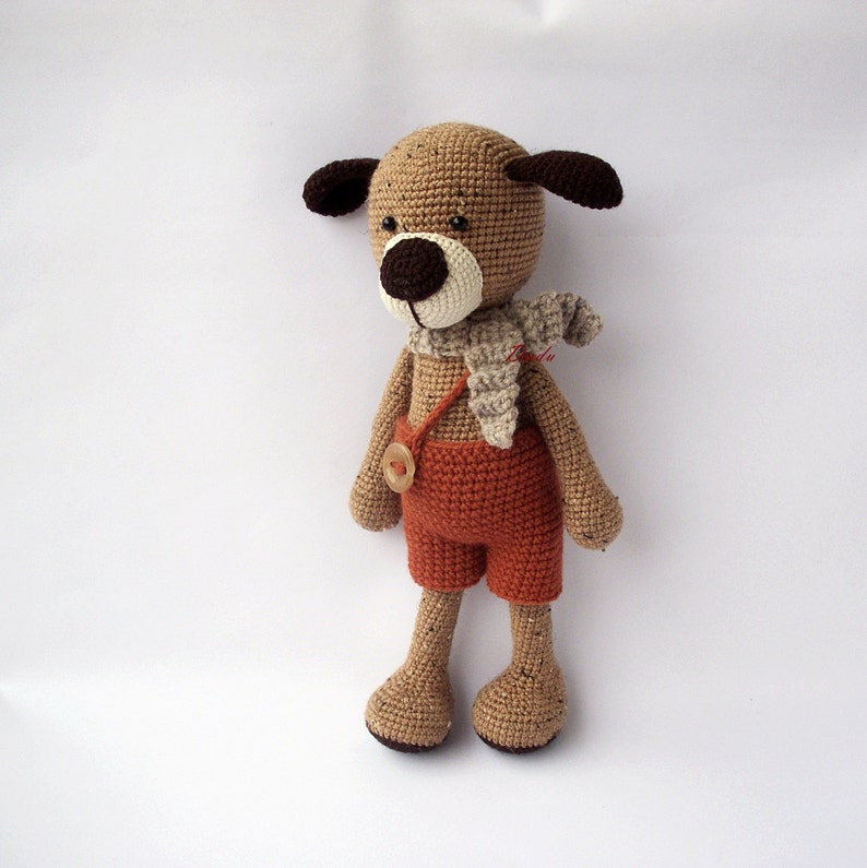 Crocheted Doggie PDF Max the Dog Crochet Pattern Puppy DIY tutorial
