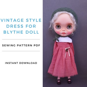 Sewing pattern for Blythe Vintage Dress, INSTANT DOWNLOAD PDF pattern for Blythe