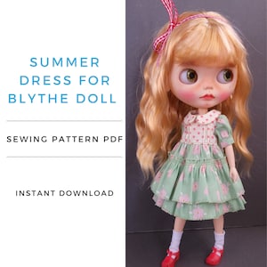 Sewing pattern for Summer Blythe Dress, INSTANT DOWNLOAD PDF pattern for Blythe