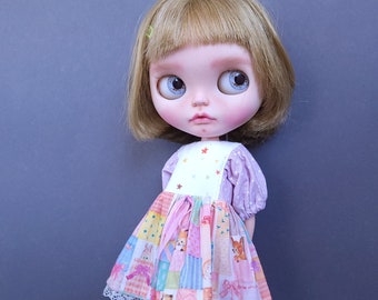 Roze Blythe jurk, schattig jurkje voor Blythe pop