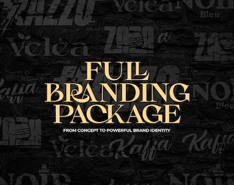 Custom Modern Minimal Logo Design, Full Branding Package (Digital Service)