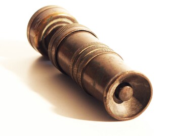 antique solid brass garden hose nozzles . for collectors and creatives . vintage . rare . patina . industrial . upcycling