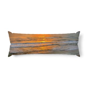 Sunset Ocean Waves Body Pillow | Beach Coastal Pillowcase