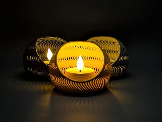 TideNest color examples casting warm striped shadows in a dark setting