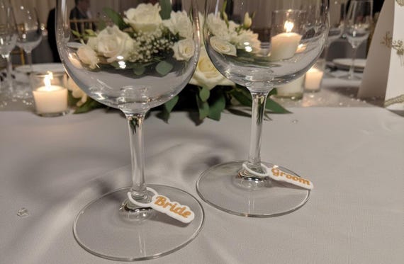 Personalized Wine Glass Name Charms, Custom Wedding Place Cards, Guest Drink Markers, Bridal Shower Favors, Reception Seating Tags