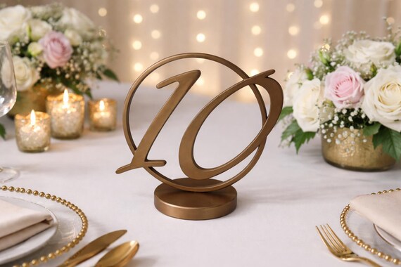 Modern Orbital Table Numbers for Minimalist Weddings and Events