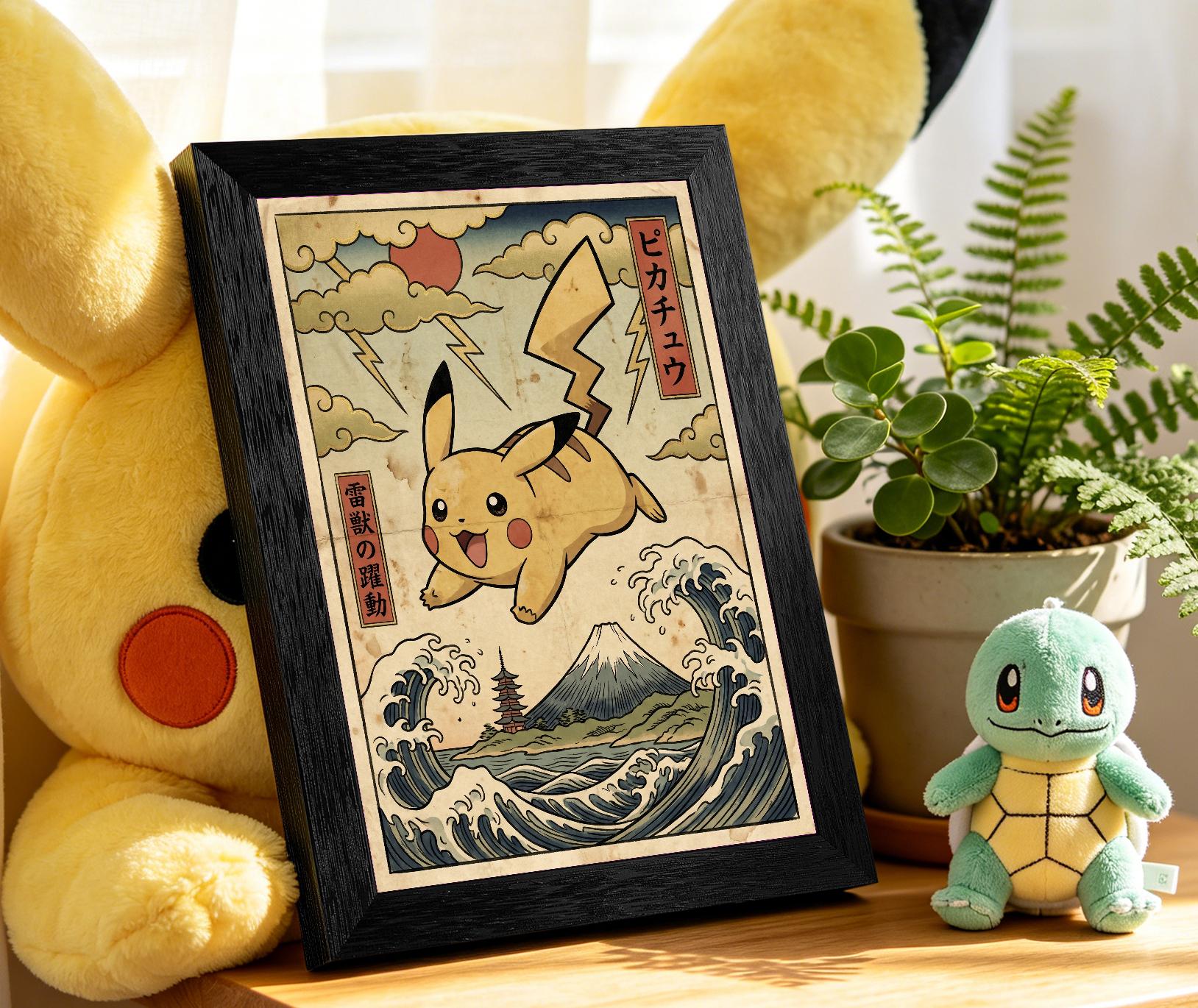 Pikachu Great Wave - Etsy