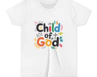 Child of God Kids Shirt | Camiseta Cristiana para Niños | Christian Kids T-Shirt | Religious Gift for Boys & Girls | Faith Shirt Kids