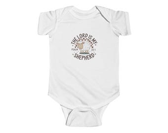 Body para bebé "El Señor es mi pastor" - Salmo 23 - Conjunto para bebé - Body cristiano para bebé - Regalo de fe para bebé - Ropa religiosa para recién nacido