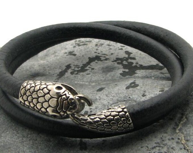 Snake Bracelet Men's Bracelet Men Leather Bracelet Etsy