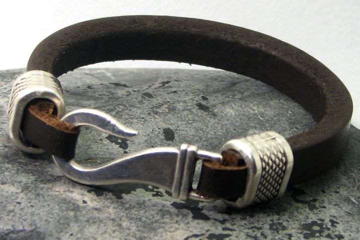Valentines day gift for him leather bracelet men leather | Etsy