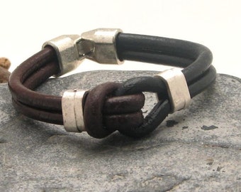 Valentines Day Gift for Him Leather Bracelet Mens Leather - Etsy